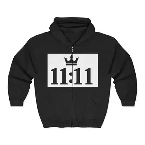 11:11 Crown Hoodie | Numerology Zip Sweatshirt