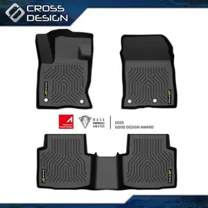 CROSSDESIGN All Weather 3D Floor Mats Fit For 2020-2025 Ford Escape TPE Rubber Cargo Liners
