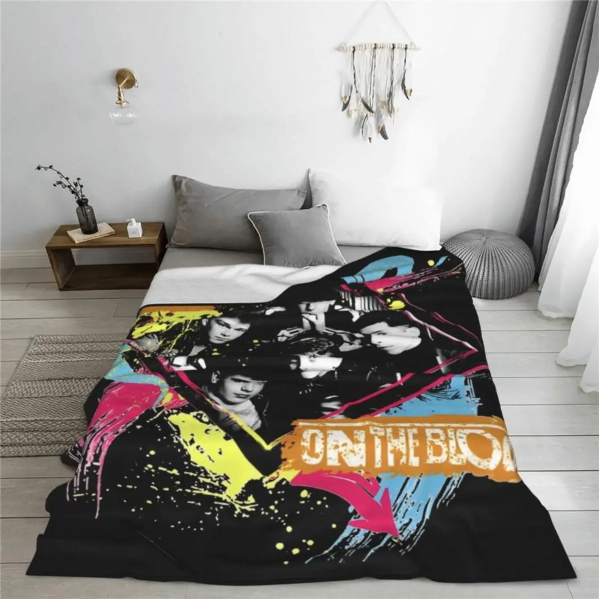 Relax New Kids On The Block Tour Album Blanket Merch Room Decorative NKOTB Rock Band Throw Blankets Lightweight Thin Velvet,Fluffy Blankets For Decorative Sofa Portable,It is an excellent gift for children, family and friends
