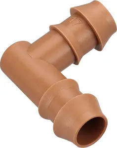 18 Pieces Drip Irrigation Fittings Elbow Connectors for 1/2" Tubing, Barbed Elbows Drip Parts for 1/2 Inch Irrigation Tubing(0.600" ID), Drip Line Connectors for Drip Sprinkler Garden Systems iRunning