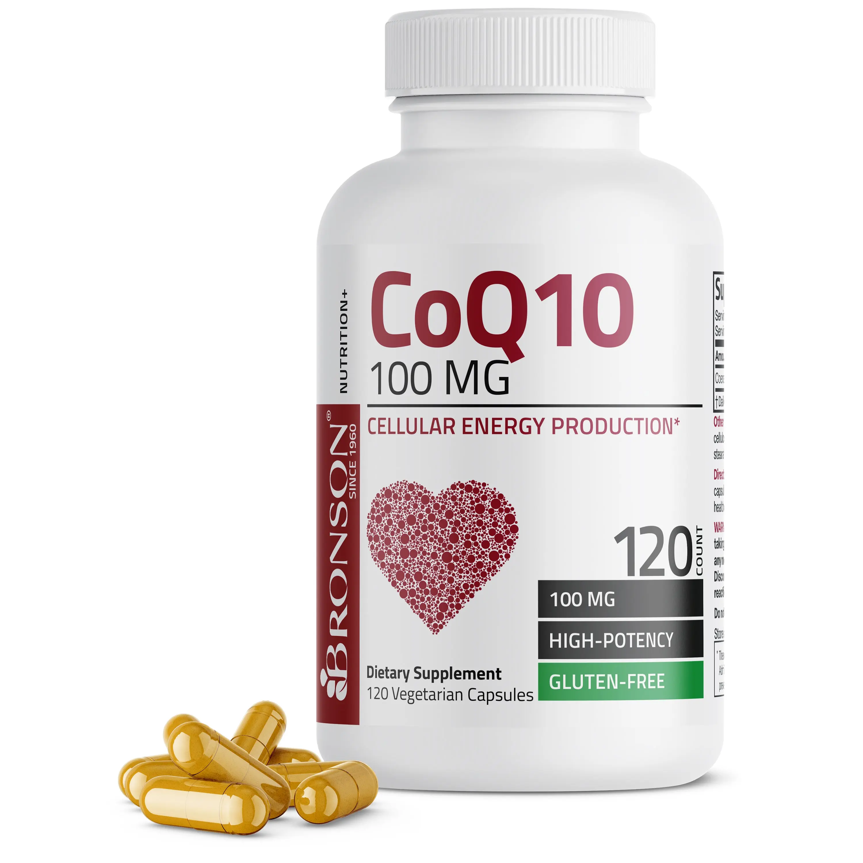 Bronson CoQ10 100 MG High Potency Cellular Energy Production Supplement Healthcare coq  10  supplement