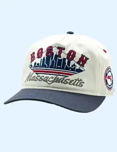 Boston Snapback ,The Fenway, Beantown Retro Skyline Cap with Sox Red Accents, Vintage 5-Panel Streetwear Hat, Gift for Him Dad