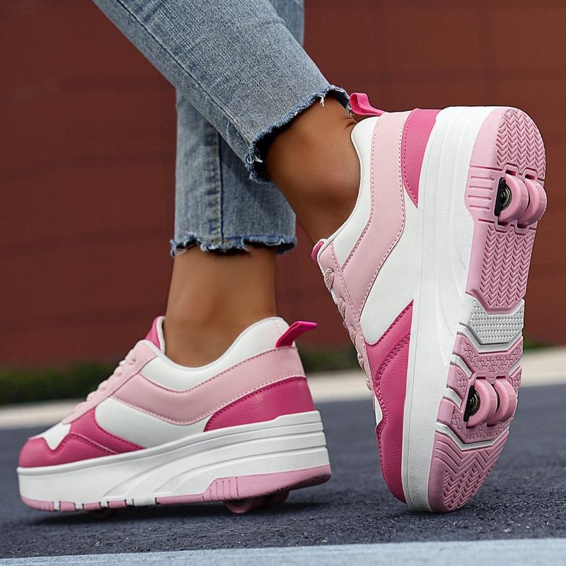 Roller Skate Shoes for Kids Girls Boys Detachable Wheeled Fashion Sneakers