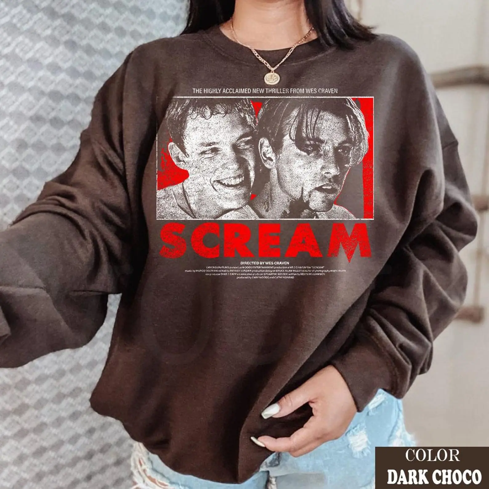 Scream Movie Poster Sweatshirt | Retro Horror Graphic Crewneck