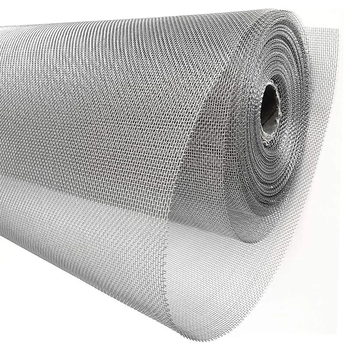 Woven Wire Mesh Stainless Steel Mesh Screen 15.7" x 78.7" Wire Mesh Window Screen Roll for Vent Cage Garden 40 Mesh