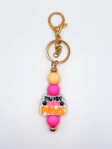 Pet Parent Silicone Bead Keychain