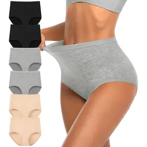 Womens Cotton Underwear High Waisted Postpartum C Section Panties Soft Stretch Breathable Full Coverage Briefs 6 Pack