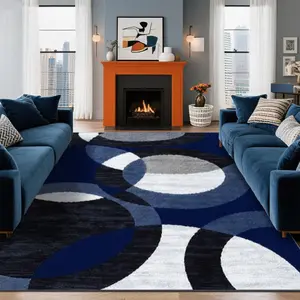 Velvet soft and comfortable patterned printed carpet, suitable for multiple scenarios, available in various sizes, soft and non-shedding, Polka Dot Rug