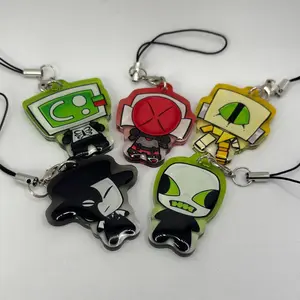 Die of Death Acrylic Epoxy Keychain Colored Edges, Perfect Gift for Fans & Collectors