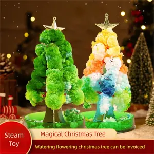 Steam crow crystal trees, magical Christmas trees, cherry blossom trees, DIY experiment sets for planting, including 2-6 sets of materials, random colors, with instructions, suitable for ages 8 and up, perfect Halloween/Christmas gifts