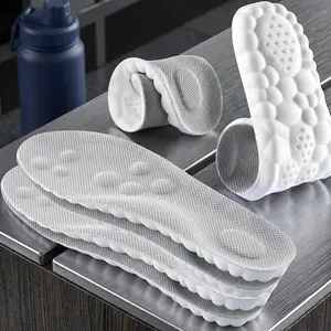 4D Cloud Technology Super Soft Comfort Insoles Silicone & Memory Foam Breathable Sweat Absorbent Lightweight for Men Women Bedroom Footwear - Disposable