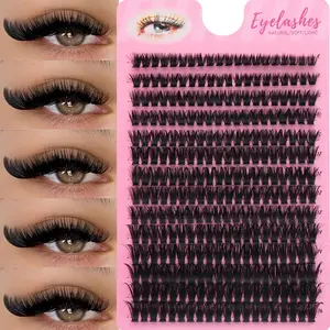 14 rows of cluster lash eyelashes, single cluster segmented, soft and natural, large capacity clusters, easy to carry when traveling, holiday gifts for girls/moms, etc., DIY Eyelash Clusters, Individual Lash Extensions, Eyelash Clusters Extensions