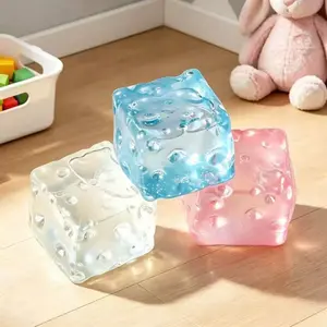 New Maltose Moldable Squishy Toy, Transparent Cheese Glacier Slow Rebound Toy, Soft Squeeze Anxiety Relief Decompression Toy, Ideal Children's Day Present