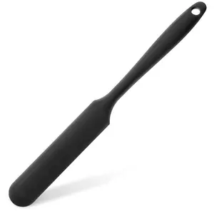 Non Stick Wax Spatulas Silicone Waxing Sticks Waxing Applicator Hair Removal Reusable Large Scraper for Large Area Hard Wax Home Salon Body Use Mixing Resin(Black)