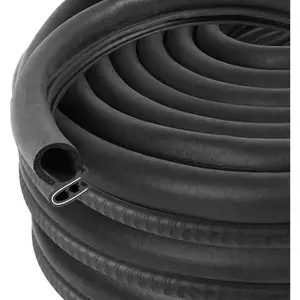 Automotive Door Weather Stripping 50Ft Car Door Rubber Edge Trim Seal Strip Gasket with Side Bulb for Car Bus Camper Boat RV Truck Doors