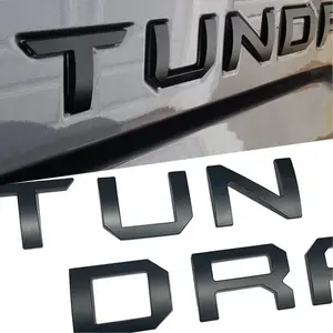 Matte Black Metal Tailgate Insert Letters Fit for 2014 - 2021 Tundra Model Emblem Decal