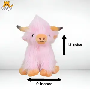 Highland Cow Plush Toy, Christmas Gift, Christmas Decorations, Simulated Cow Stuffed Toy, Animal Cow Fluffy Toy, Stuffed Animals, Lovely Plush gift, Home Decoration, Soft and Cuddly Toys for Kids and Adults,