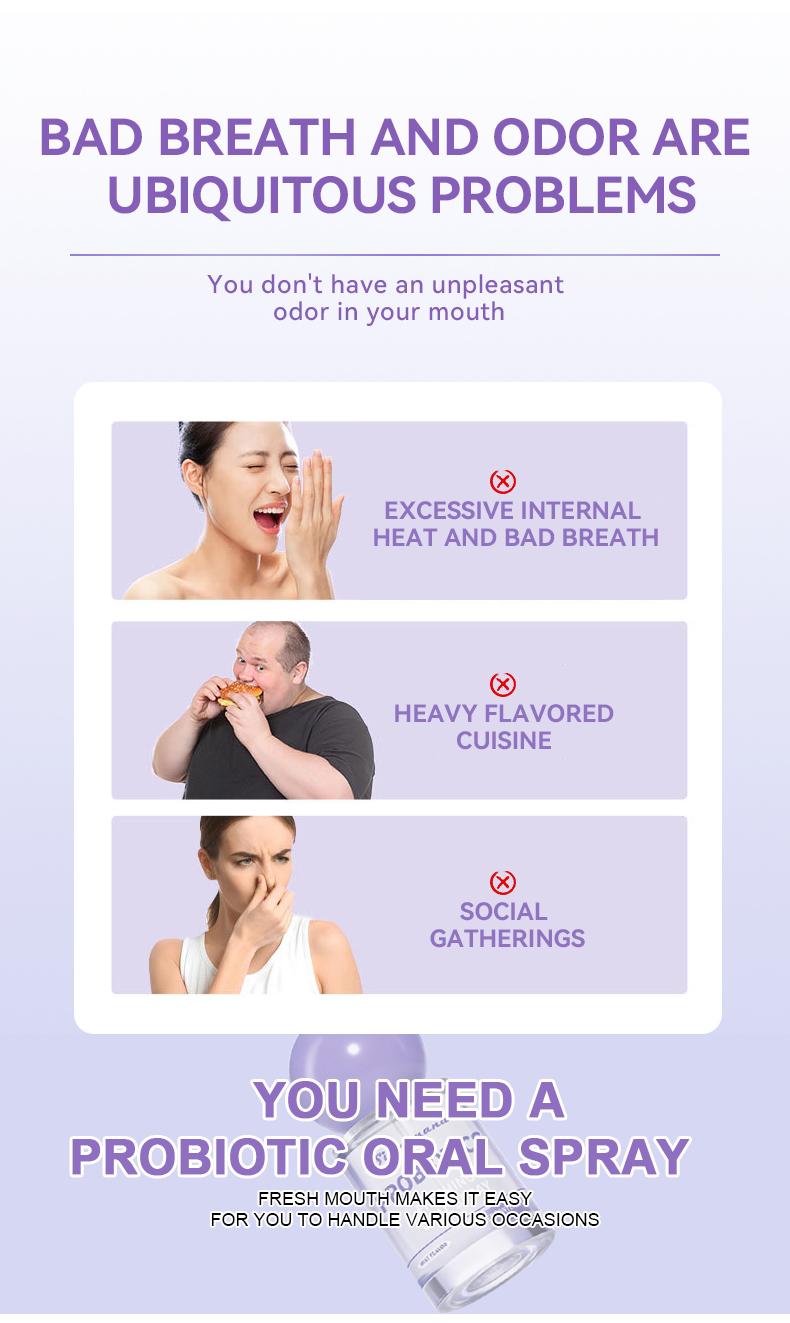 Oral Spray,15ml Breath Freshener for Long-Lasting Freshness&Oral Care,Portable&Sugar-Free