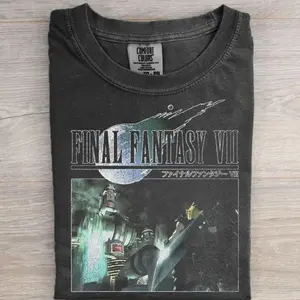 Final Fantasy VII Vintage Inspired Shirt, Comfort Colors Retro RPG Tee, FF7 Gamer Streetwear Top, Oversized Unisex T-shirt
