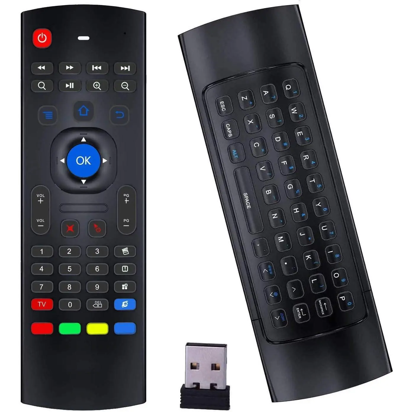 Air Mouse Remote MX3 Pro, 2.4G Wireless Mini Keyboard, Universal Remote Control with IR Learning for Android TV Box, Smart TV, Projector, Raspberry Pi