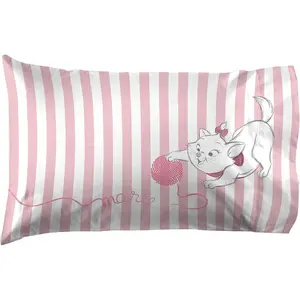 Aristocats Marie Cat & Yarn 1 Pack Pillowcase Double Sided Kids Super Soft Bedding Official Product