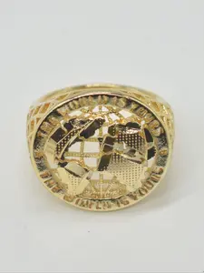 14k Gold Plated Hollow Earth Ring, Vintage Oval Starburst Ring, Unisex Jewelry, Daily Commute, Street Style, Party, Holiday Gift, Fashion Accessory
