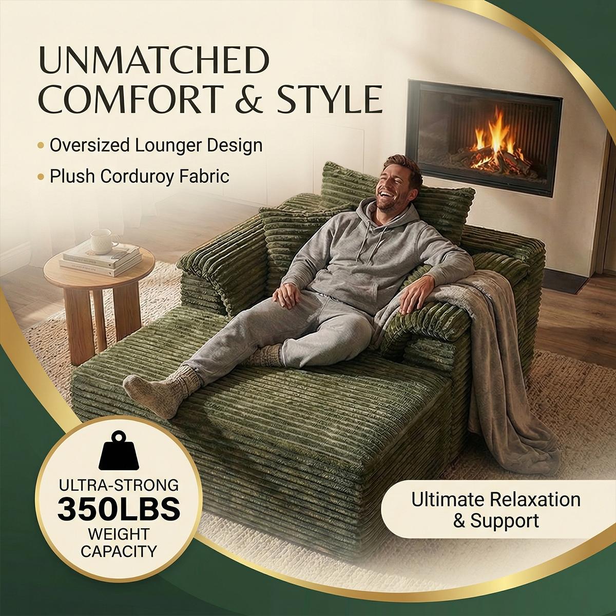 Oversize 61"multi-function combination sofa bed (cloud couches) - modern leisure chair, which can be converted into a bed without assembly, is made of plush fabric, suitable for small space, apartment, guest room, and can be selected in multiple colors