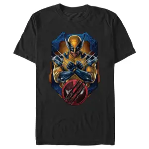Men's Marvel: Deadpool & Wolverine Claw Pose Portrait T-Shirt
