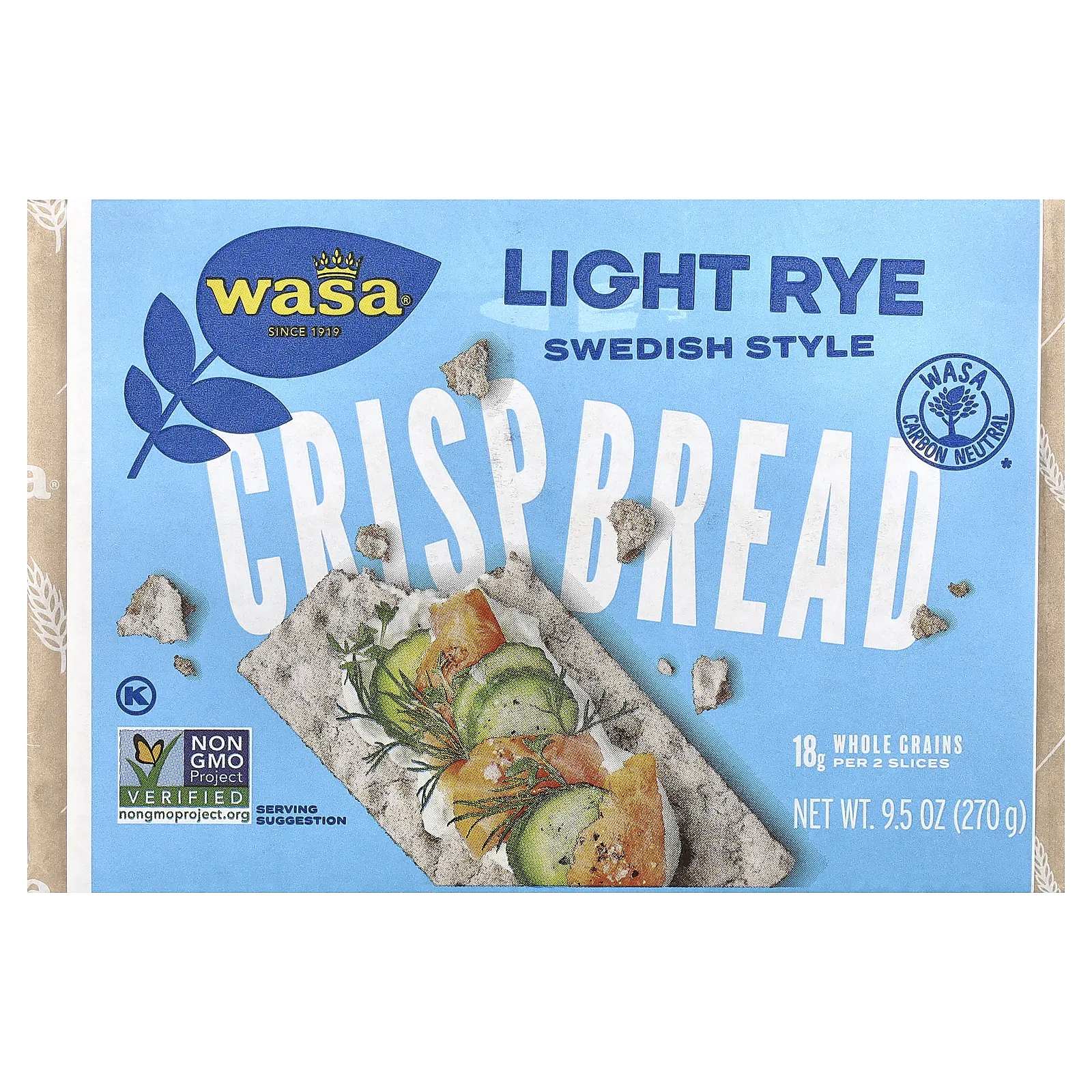 Wasa Flatbread Crispbread, Light Rye, 9.5 oz (270 g)
