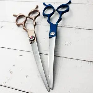 7 inches wingsbro Down Curved Pet Scissors, Stainless Steel Grooming Tools for Cats & Dogs