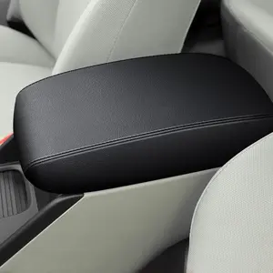 Black Snug-Fit Cushioned Center Console Armrest Cover - Back Seat-Install Car Interior Decoration, Accessories for Car (Fits 2012-2015 Models)