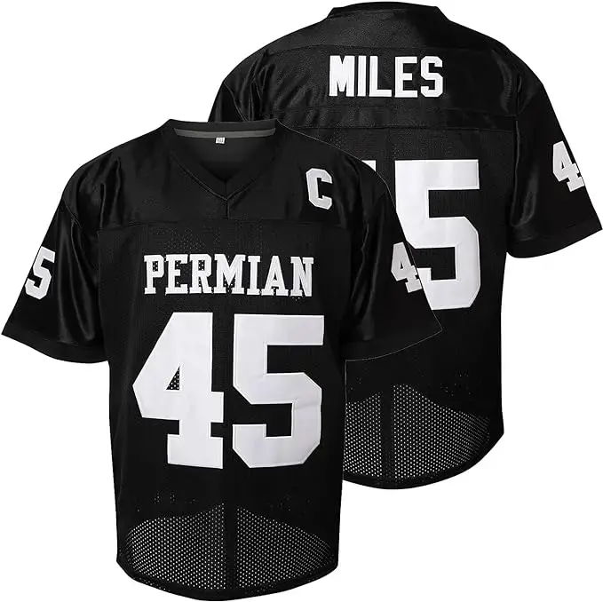Men's Boobie Miles #45 Permian High School Short Football Jersey - Breathable Name/Number Football Drip Apparel, Friday Night Lights Movie Party Wear, Halloween Outfit, S-XXXL