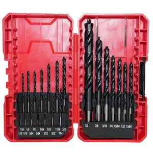 Cobalt Drill Bit Set for Metal and Steel (Pro), Titanium Aluminum Nitride Coated (TiAlN) with Bullet Point Tip, for Metal, Stainless Steel, 21pcs 1/16"-1/2"