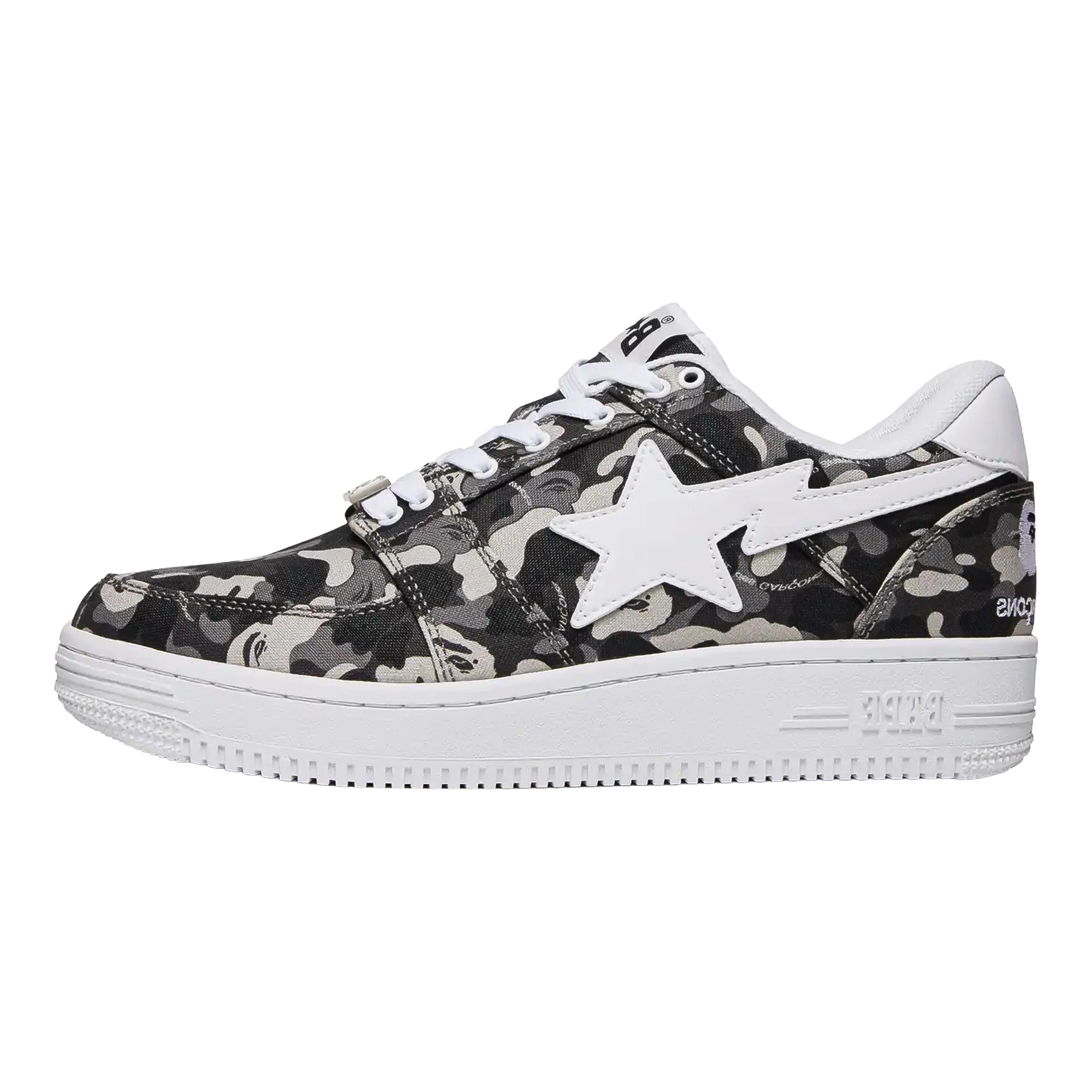 Comme des Garçons x Bapesta Low "White Camo" BPCDG191 WHT