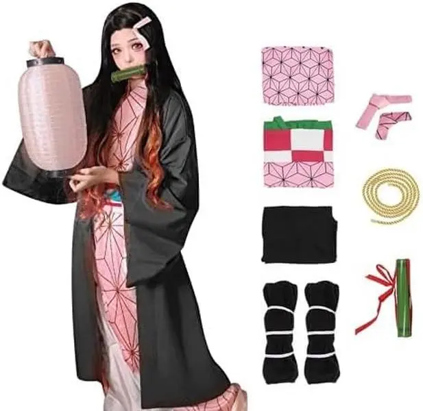 Women's Halloween Anime Cosplay Kimono Costume - Easy to Clean, Unique Design, Party-Ready, Suitable for Adult Women & Kids Girls, Parties, Costume Halloween, Unique Halloween Costume