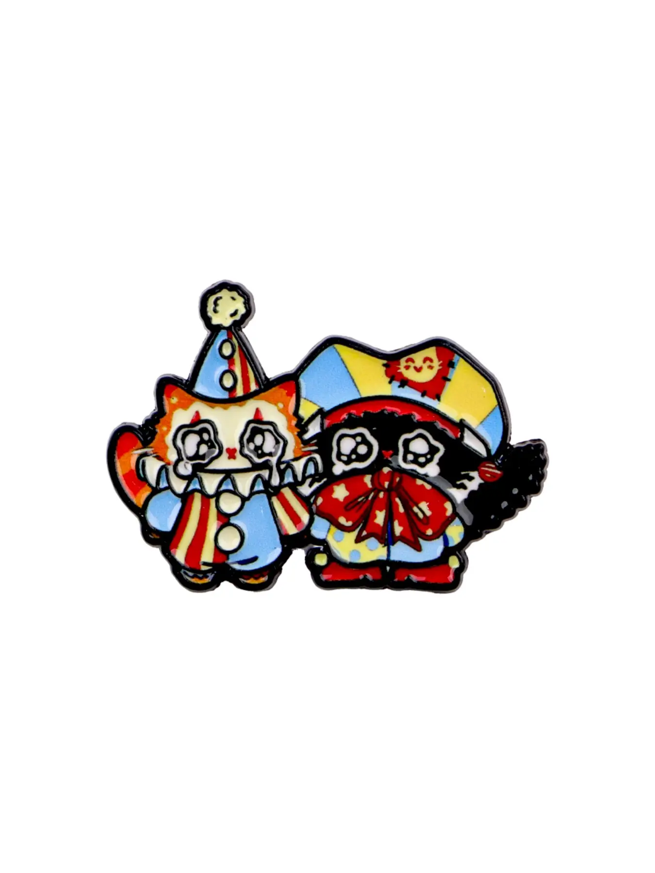 Cute Clown Cat Brooch, Alloy Brooch Pin, Unique Design Badge, Personalized Accessory for Men and Women, Animal Pattern for All Seasons, Durable Metal Pins, Fashion Lapel Pin, Brooch Pin Clip