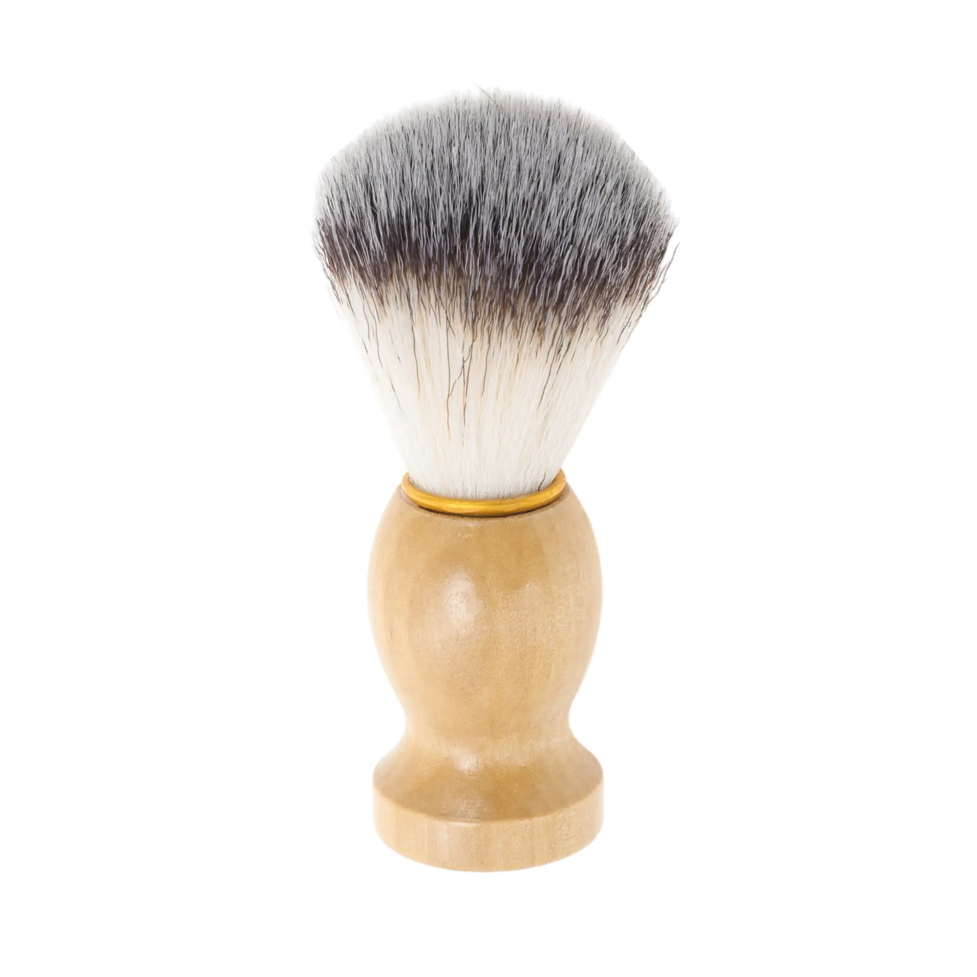 VOCOSTE Durable Shaving Brush for Men Barber Shaving Tool 4.25"x1.3" Wood Color 1 Pc