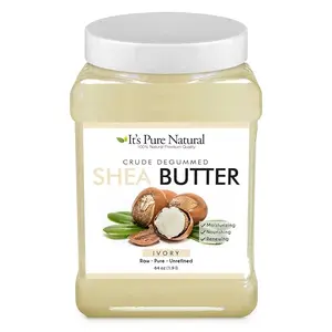 It's Pure Natural - World's First Crude "Degummed" African Ivory Shea Butter (64 oz) – 100% Pure & Natural Body Butter