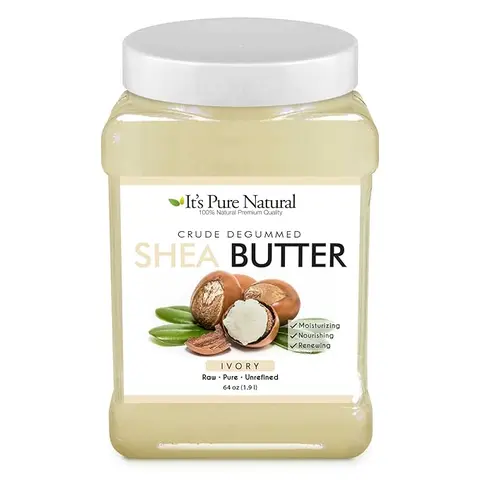It's Pure Natural - World's First Crude "Degummed" African Ivory Shea Butter (64 oz) – 100% Pure & Natural Body Butter