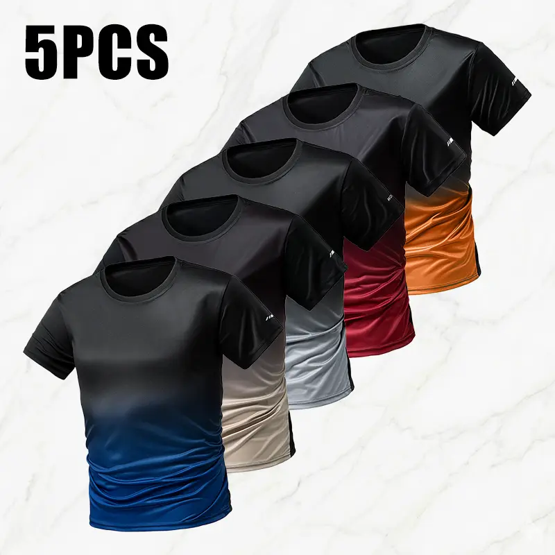 Short-sleeve sports T-shirt. Summer fashion gradient crew-neck sports T-shirt. Breathable short-sleeve training T-shirt. Badminton. Short-sleeve tennis shirt. Suitable for running. Training. Fitness. Everyday outfits. Use it as a gift.Summervibes