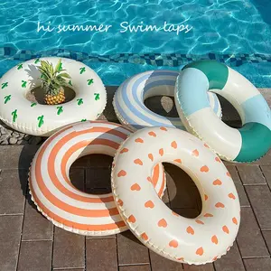 Simple Striped Swim Ring, Swimming, Minimalist Style, Pool Party Essential, Beach Play Must-Have, Perfect for Summer Fun, Swimming Accessories