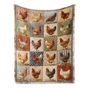 2026 New Cute Chick Pattern Blanket  Soft Funny Throw Blanket Cozy Lightweight Plush Portable Cover Blanket For Sofa,Warm Gift For Birthday,Christmas,Multiple Blanket