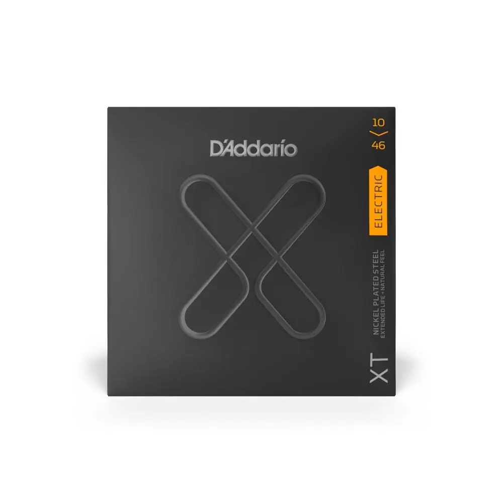D'Addario XT Nickel-Plated Steel Electric Guitar Strings, 10-46 Regular Light, Advanced Corrosion Resistance, Fusion Twist Technology, Better Pitch Stability, Bright Tone, Tonal Versatility, Added Resilience, Longer-Lasting Performance