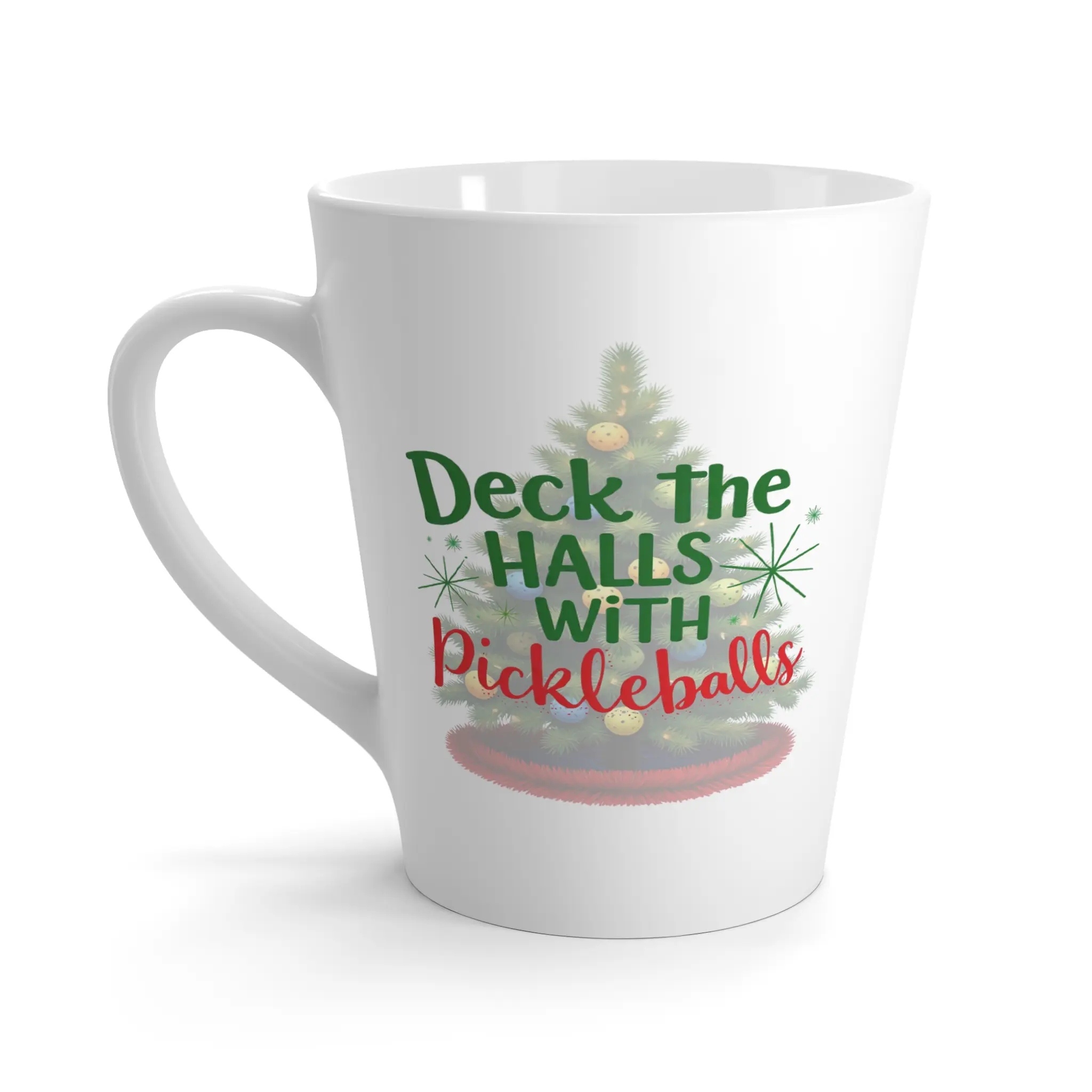 Holiday Pickleball Latte Mug