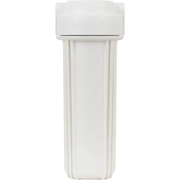 10" Solid White Filter Housing, 0.25 inch FPT Ports - HSG-F-4-#10-WHT