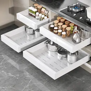 Pull Out Cabinet Organizer, Expandable Slide Out Storage Rack for Deep Cabinets, Under Sink Organizer, Pantry Organization, Kitchen Storage Solution