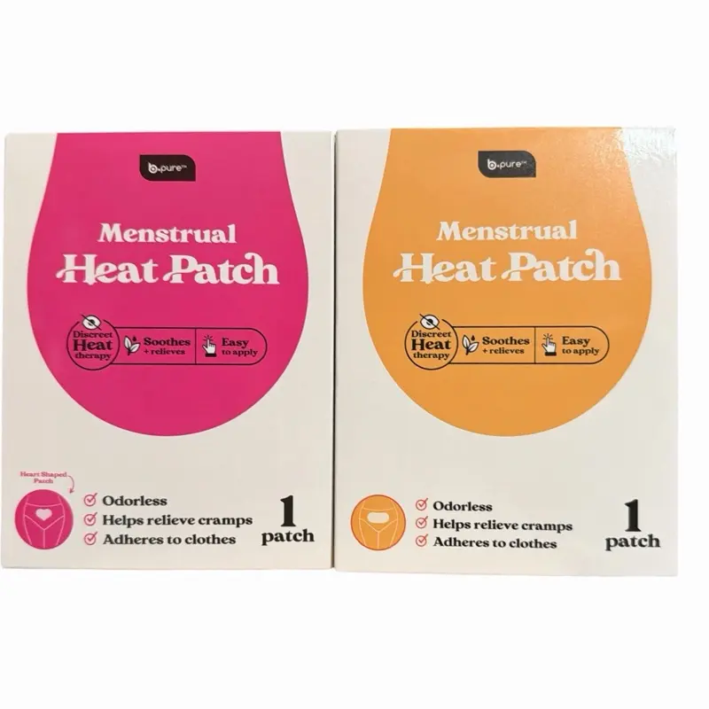 Women's Disposable Self-Heating Menstrual Pad Set, Adjustable Adhesive Abdominal Pain Relief Heat Patches (2-Pack)