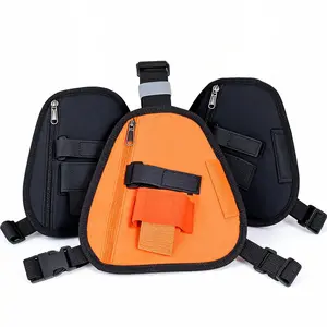 Large Nylon Chest Harness Pack, Adjustable Shoulder Strap with an Adjustable Single Radio Pouch