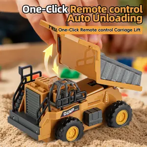9CH RC Engineering Dump Truck Toy (1 Set), RC Construction Vehicle, Lift Truck Simulation Car Outdoor Toy, Mixed Crane Forklift Heavy Excavator Remote Control Car For Kids All-Terrain