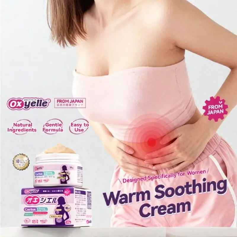 Warming Body Gel with Ginseng Blend and Rose Extract, Soothing & Moisturizing Body Care for Women's Monthly Comfort, Non-Toxic Cosmetic, 24 Months, Contains Neither, Moisturizers, Regular Edition
